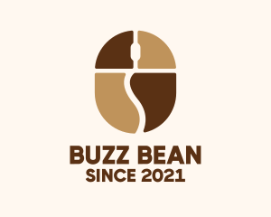 Coffee Bean Mouse  logo design