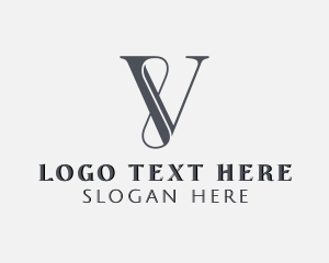 Infinity Elegant Boutique Letter V logo