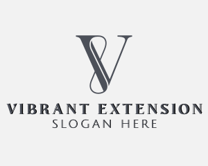 Infinity Elegant Boutique Letter V logo design