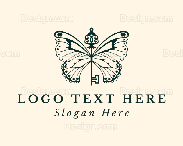 Premium Butterfly Key Logo