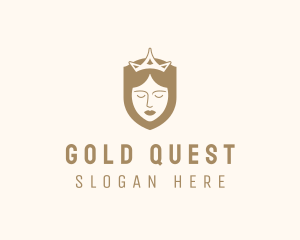 Gold Queen Veil logo design