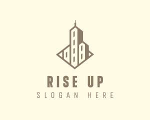 Building High Rise Skyscraper logo design