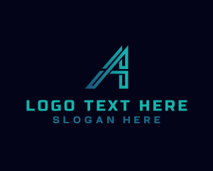 Technology Software Letter A logo