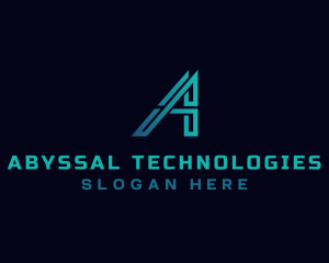 Technology Software Letter A logo design