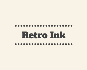 Retro Grey Text logo