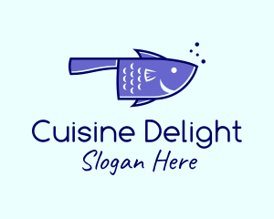 Seafood Fish Knife logo design