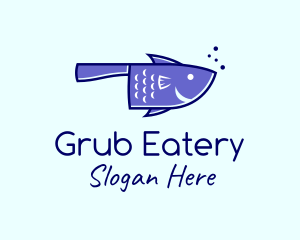 Seafood Fish Knife logo design