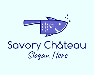 Seafood Fish Knife logo design