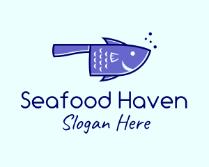 Seafood Fish Knife logo design