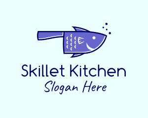 Seafood Fish Knife logo design