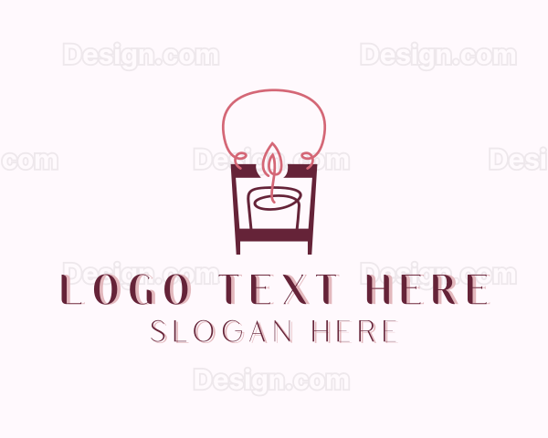 Spa Candle Decoration Logo