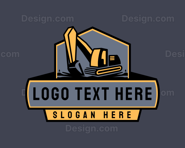 Excavator Industrial Equipment Logo