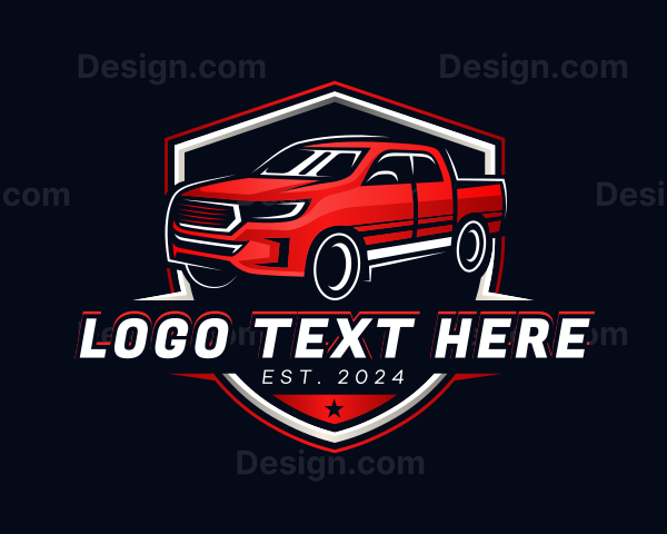 Hauling Pickup Truck Logo