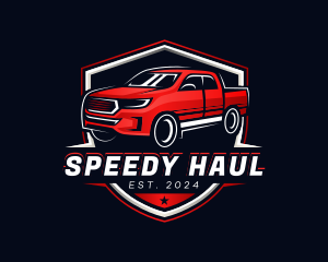 Hauling Pickup Truck logo design