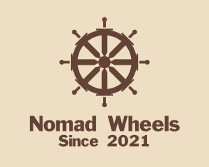 Ship Wheel Sword  logo design