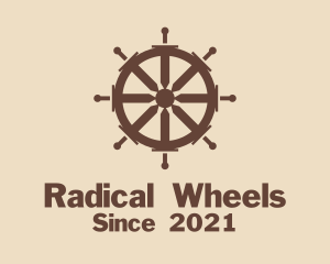 Ship Wheel Sword  logo design