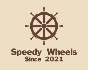 Ship Wheel Sword  logo design