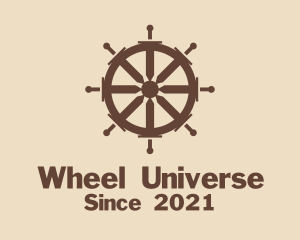 Ship Wheel Sword  logo design