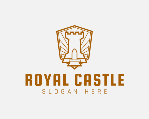 Shield Castle Emblem logo design