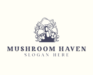 Mushroom Organic Fungus logo