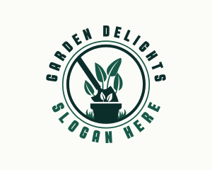 Shovel Garden Planting logo design