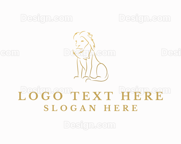 Minimalist Lion Animal Logo