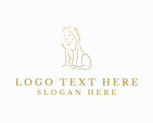 Minimalist Lion Animal logo