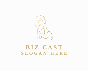 Minimalist Lion Animal logo