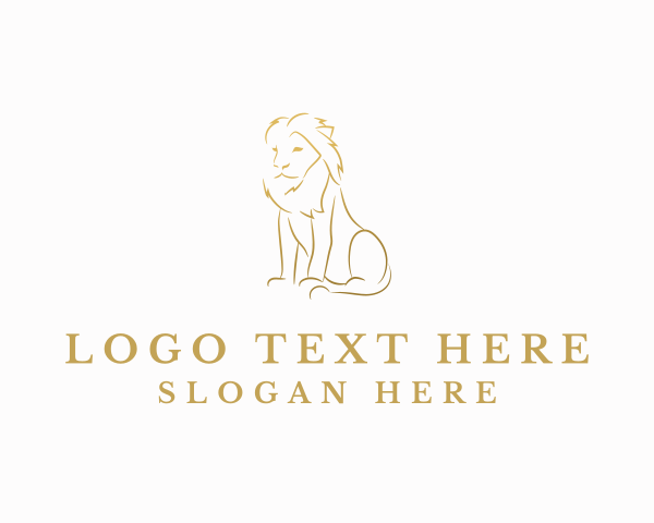 Minimalist Lion Animal logo