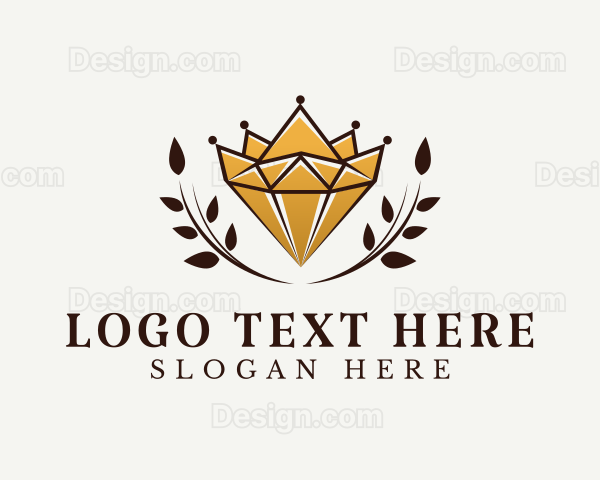 Luxury Crown Jewelry Diamond Logo