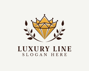 Luxury Crown Jewelry Diamond logo design