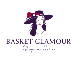 Glamour Hat Lady logo design