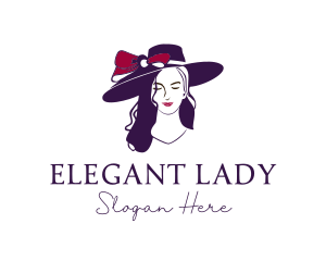 Glamour Hat Lady logo design