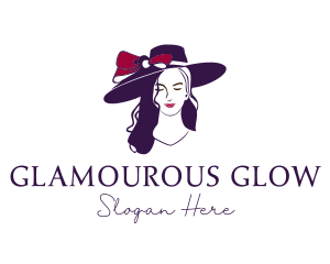 Glamour Hat Lady logo design