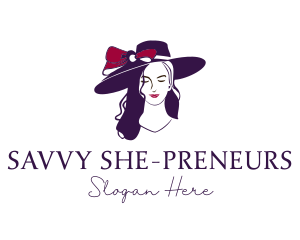 Glamour Hat Lady logo design