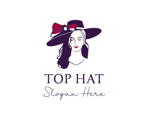 Glamour Hat Lady logo design