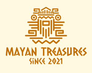 Mayan Tribe Sculpture logo design