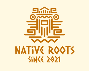 Mayan Tribe Sculpture logo design