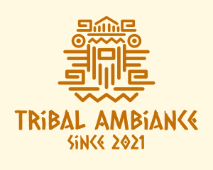 Mayan Tribe Sculpture logo design