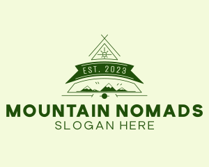 Triangle Mountaineering Banner logo design