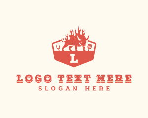 Flaming Grilled BBQ logo