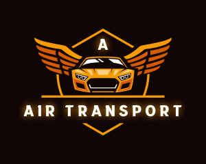 Car Wings Crest logo design