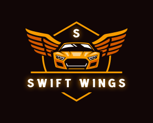 Car Wings Crest logo design