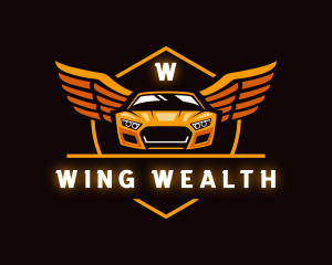 Car Wings Crest logo design