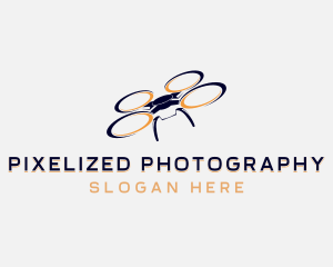 Drone Aerial Quadcopter logo design