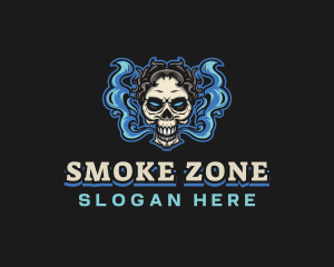 Smoking Skull Gamer logo design