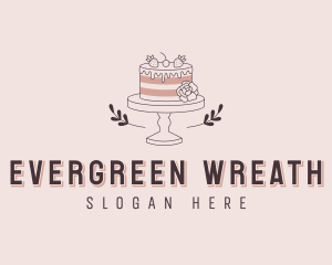 Strawberry Cake Catering logo design