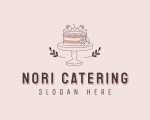 Strawberry Cake Catering logo design