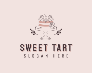 Strawberry Cake Catering logo design