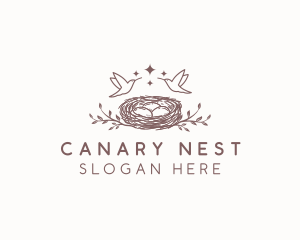 Hummingbird Egg Nest logo design